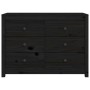 Beistellschrank aus massivem schwarzem Kiefernholz, 100 x 40 x 72 cm von vidaXL, Sideboards - Ref: Foro24-821768, Preis: 172,...
