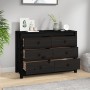 Beistellschrank aus massivem schwarzem Kiefernholz, 100 x 40 x 72 cm von vidaXL, Sideboards - Ref: Foro24-821768, Preis: 172,...