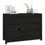 Armario auxiliar madera maciza de pino negro 100x40x72 cm de vidaXL, Aparadores - Ref: Foro24-821768, Precio: 169,93 €, Descu...