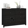 Beistellschrank aus massivem schwarzem Kiefernholz, 100 x 40 x 72 cm von vidaXL, Sideboards - Ref: Foro24-821768, Preis: 172,...