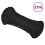 Black polypropylene work rope 6 mm 25 m by vidaXL, Ropes and metal cords - Ref: Foro24-153001, Price: 9,35 €, Discount: %