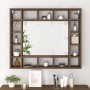 Mueble con espejo y LED marrón roble 91x15x76,5 cm de vidaXL, Tocadores de baño - Ref: Foro24-820450, Precio: 69,60 €, Descue...