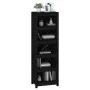 Estantería madera maciza de pino negra 50x35x154 cm de vidaXL, Librerías y estanterías - Ref: Foro24-821718, Precio: 133,49 €...