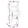 Estantería madera maciza de pino negra 50x35x154 cm de vidaXL, Librerías y estanterías - Ref: Foro24-821718, Precio: 133,49 €...