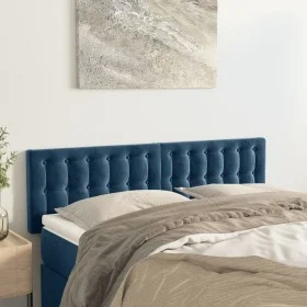 Cabeceros 2 unidades terciopelo azul oscuro 72x5x78/88 cm de vidaXL, Cabeceros y pies de cama - Ref: Foro24-346474, Precio: 5...