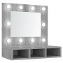 Sonoma grau Möbel mit Spiegel und LED 60x31,5x62 cm von vidaXL, Badezimmerwaschtische - Ref: Foro24-820455, Preis: 53,71 €, R...