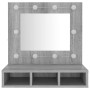 Sonoma grau Möbel mit Spiegel und LED 60x31,5x62 cm von vidaXL, Badezimmerwaschtische - Ref: Foro24-820455, Preis: 53,71 €, R...