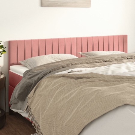 Cabeceros 2 unidades de terciopelo rosa 80x5x78/88 cm de vidaXL, Cabeceros y pies de cama - Ref: Foro24-346269, Precio: 54,39...