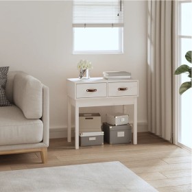 Mesa consola de madera maciza de pino blanco 76,5x40x75 cm