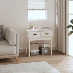 Solid white pine wood console table 76.5x40x75 cm by vidaXL, Side tables - Ref: Foro24-821750, Price: 81,47 €, Discount: %