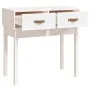 Solid white pine wood console table 76.5x40x75 cm by vidaXL, Side tables - Ref: Foro24-821750, Price: 80,57 €, Discount: %