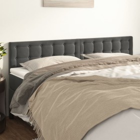 Headboards 2 units of dark gray velvet 80x5x78/88 cm by vidaXL, Headboards and footboards - Ref: Foro24-346491, Price: 70,29 ...