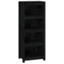 Estantería madera maciza de pino negra 50 x 35 x 125,5 cm de vidaXL, Librerías y estanterías - Ref: Foro24-821713, Precio: 11...