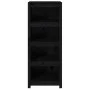 Estantería madera maciza de pino negra 50 x 35 x 125,5 cm de vidaXL, Librerías y estanterías - Ref: Foro24-821713, Precio: 11...