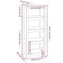 Estantería madera maciza de pino negra 50 x 35 x 125,5 cm de vidaXL, Librerías y estanterías - Ref: Foro24-821713, Precio: 11...