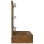Furniture with mirror and LED smoked oak color 60x31.5x62 cm by vidaXL, bathroom vanities - Ref: Foro24-820454, Price: 44,30 ...