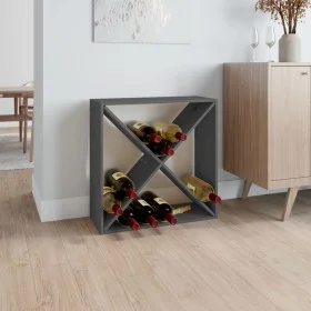 Botellero de madera maciza de pino gris 62x25x62 cm de vidaXL, Armarios para vino y licores - Ref: Foro24-821761, Precio: 57,...