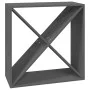 Solid gray pine wood wine rack 62x25x62 cm by vidaXL, Wine and liquor cabinets - Ref: Foro24-821761, Price: 57,83 €, Discount: %