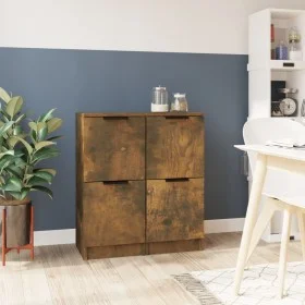 Sideboards 2 units smoked oak plywood 30x30x70 cm by vidaXL, Sideboards - Ref: Foro24-817019, Price: 67,82 €, Discount: %