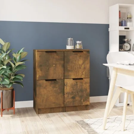 Sideboards 2 units smoked oak plywood 30x30x70 cm by vidaXL, Sideboards - Ref: Foro24-817019, Price: 68,05 €, Discount: %