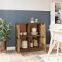 Aparadores 2 uds madera contrachapada roble ahumado 30x30x70 cm de vidaXL, Aparadores - Ref: Foro24-817019, Precio: 68,05 €, ...