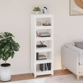 Weißes Bücherregal aus massivem Kiefernholz 50x35x154 cm von vidaXL, Bücherregale und Regale - Ref: Foro24-821715, Preis: 109...