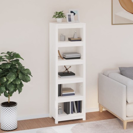 Weißes Bücherregal aus massivem Kiefernholz 50x35x154 cm von vidaXL, Bücherregale und Regale - Ref: Foro24-821715, Preis: 111...