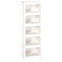 Estantería madera maciza de pino blanca 50x35x154 cm de vidaXL, Librerías y estanterías - Ref: Foro24-821715, Precio: 110,82 €