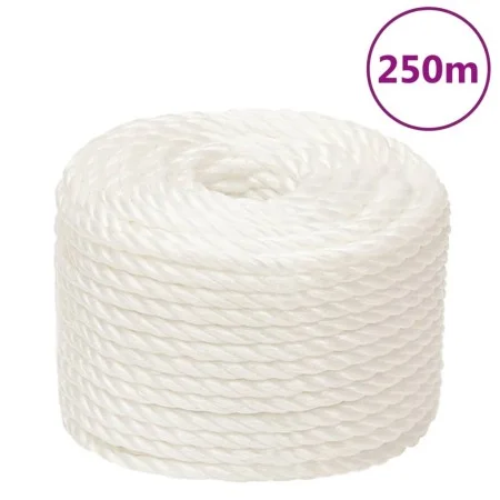 White polypropylene work rope 10 mm 250 m by vidaXL, Ropes and metal cords - Ref: Foro24-153053, Price: 67,08 €, Discount: %
