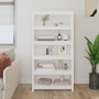 Weißes Bücherregal aus massivem Kiefernholz 80x35x154 cm von vidaXL, Bücherregale und Regale - Ref: Foro24-821690, Preis: 139...