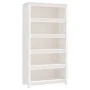 Solid pine wood white bookshelf 80x35x154 cm by vidaXL, Bookcases and shelves - Ref: Foro24-821690, Price: 138,47 €, Discount: %