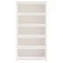 Solid pine wood white bookshelf 80x35x154 cm by vidaXL, Bookcases and shelves - Ref: Foro24-821690, Price: 138,47 €, Discount: %