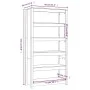 Solid pine wood white bookshelf 80x35x154 cm by vidaXL, Bookcases and shelves - Ref: Foro24-821690, Price: 138,47 €, Discount: %