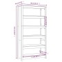 Weißes Bücherregal aus massivem Kiefernholz 80x35x154 cm von vidaXL, Bücherregale und Regale - Ref: Foro24-821690, Preis: 139...