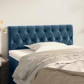 Cabecero de terciopelo azul oscuro 90x7x78/88 cm de vidaXL, Cabeceros y pies de cama - Ref: Foro24-346324, Precio: 45,74 €, D...
