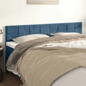 Kopfteile 2 Einheiten aus dunkelblauem Samt 90x5x78/88 cm von vidaXL, Kopf- und Fußteile - Ref: Foro24-346086, Preis: 73,22 €...