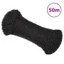 Schwarzes Polypropylen-Arbeitsseil 8 mm 50 m von vidaXL, Seile und Metallschnüre - Ref: Foro24-153007, Preis: 15,89 €, Rabatt: %