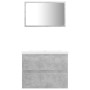 Badezimmermöbelset aus betongrauer Spanplatte von vidaXL, Badezimmermöbel - Ref: Foro24-3071589, Preis: 155,58 €, Rabatt: %