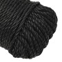 Schwarzes Polypropylen-Arbeitsseil 8 mm 50 m von vidaXL, Seile und Metallschnüre - Ref: Foro24-153007, Preis: 15,60 €, Rabatt: %