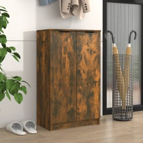 Smoked oak plywood shoe cabinet 59x35x100 cm by vidaXL, Shoe racks and shoe organizers - Ref: Foro24-817108, Price: 120,20 €,...