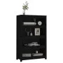 Solid black pine wood shelf 80x35x126 cm by vidaXL, Bookcases and shelves - Ref: Foro24-821688, Price: 138,56 €, Discount: %