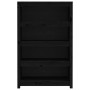 Estantería madera maciza de pino negra 80x35x126 cm de vidaXL, Librerías y estanterías - Ref: Foro24-821688, Precio: 140,30 €