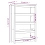 Regal aus massivem schwarzem Kiefernholz, 80 x 35 x 126 cm von vidaXL, Bücherregale und Regale - Ref: Foro24-821688, Preis: 1...