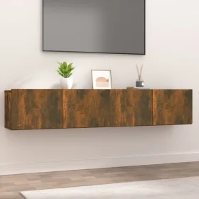 TV-Möbel, 2 Stück, Holzwerkstoff, Farbe Eiche, 80 x 30 x 30 cm von vidaXL, TV-Möbel - Ref: Foro24-820463, Preis: 60,10 €, Rab...