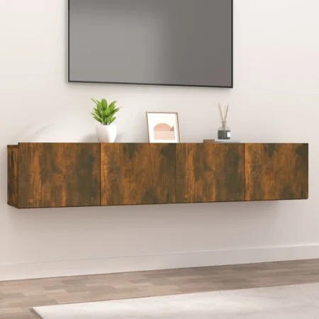 TV-Möbel, 2 Stück, Holzwerkstoff, Farbe Eiche, 80 x 30 x 30 cm von vidaXL, TV-Möbel - Ref: Foro24-820463, Preis: 60,10 €, Rab...