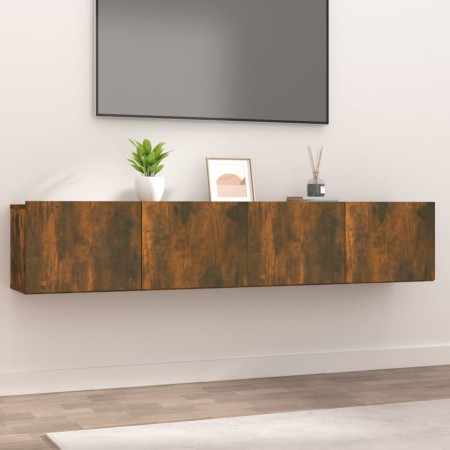 TV-Möbel, 2 Stück, Holzwerkstoff, Farbe Eiche, 80 x 30 x 30 cm von vidaXL, TV-Möbel - Ref: Foro24-820463, Preis: 61,35 €, Rab...