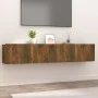 TV-Möbel, 2 Stück, Holzwerkstoff, Farbe Eiche, 80 x 30 x 30 cm von vidaXL, TV-Möbel - Ref: Foro24-820463, Preis: 60,10 €, Rab...