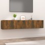 TV-Möbel, 2 Stück, Holzwerkstoff, Farbe Eiche, 80 x 30 x 30 cm von vidaXL, TV-Möbel - Ref: Foro24-820463, Preis: 61,35 €, Rab...