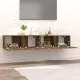 TV-Möbel, 2 Stück, Holzwerkstoff, Farbe Eiche, 80 x 30 x 30 cm von vidaXL, TV-Möbel - Ref: Foro24-820463, Preis: 60,10 €, Rab...