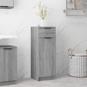 Gray Sonoma plywood bathroom cabinet 32x34x90 cm by vidaXL, Lockers and storage cabinets - Ref: Foro24-817058, Price: 62,91 €...